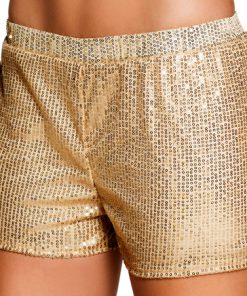 hotpants goud blinkend gold