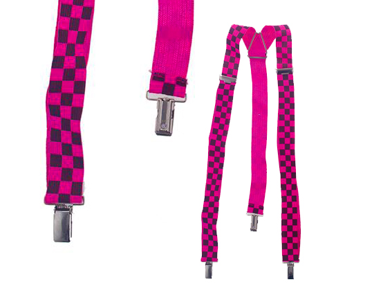 fluo neon roze bretellen