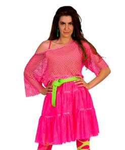 net tshirt fluo neon roze