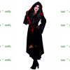Halloween jurk zwart rood (XS)
