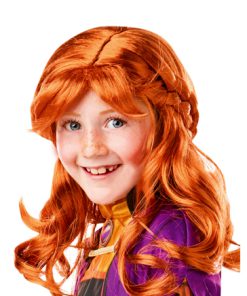 Anna bruinroste vlechtenpruik