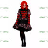 Horror clown zwart rood korte jurk