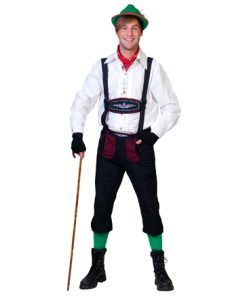 Tirolerbroek zwart bruin stof