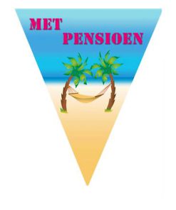 met pensioen vlaggenlijn versiering