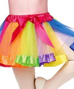 regenboog tulle rok