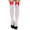 stay up kousen wit met rode strik