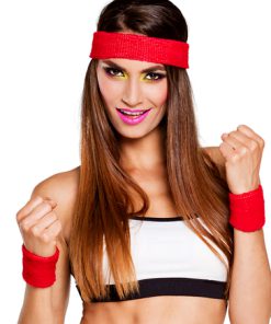 Zweetband set 3delig ROOD