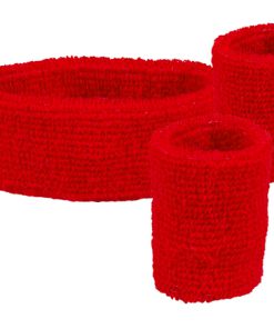 Zweetband set 3delig ROOD