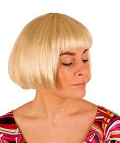 Korte carree blonde pruik charleston