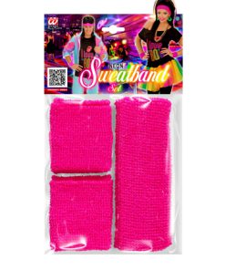 Zweetband set NEON roze