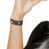 armband strass zwart zilver