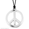 peace teken zilver plastic