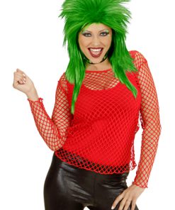 Rode net tshirt dames