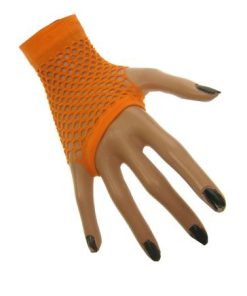 Nethandschoenen fluo neon oranje