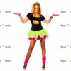 Back to the eighties jurk vr zwart fluo