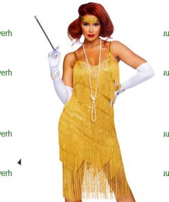 Charleston goud kleed met franjes