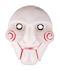 Saw masker wit met rood