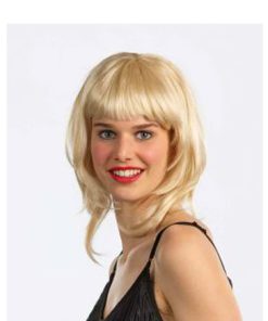 Pruik blond met frou medium lengte