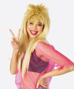 Lange rock blonde pruik