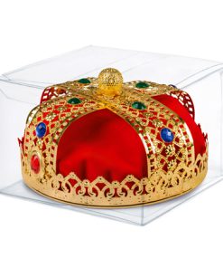 Gouden kroon met rode stof