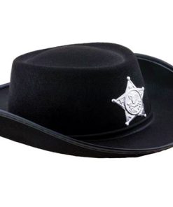 Cowboy hoed kind zwart