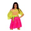 fluo neon net tshirt 80 geel
