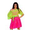fluo neon net tshirt 80 groen