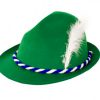 Tirol hoed groen met witte pluim