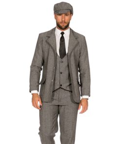 Peaky blinders geinspireerde outfit grijs full set