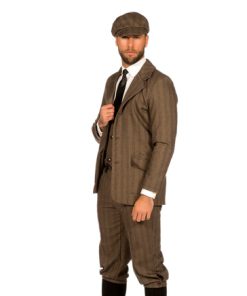 Peaky blinders geinspireerde outfit bruin full set