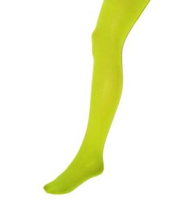 Fluo kousenbroek one size Fluogeel