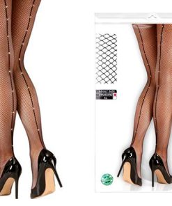 netkous met naad en diamantjes