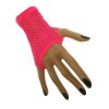 Fluo neon roze nethandschoenen kort