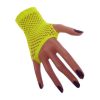 Fluo neon gele nethandschoenen kort