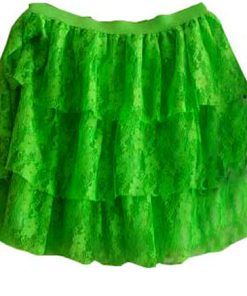 Kanten rokje fel groen
