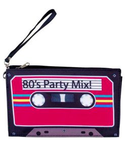 80s handtasje casette roze