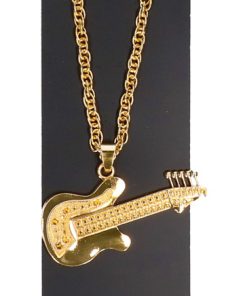 Gitaar ketting goud blingbling