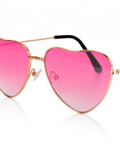 Hartjes bril festival roze
