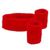 Rode zweetband set hoofd en armbanden