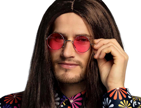Rode hippie rond sixties bril