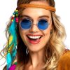 Blauwe hippie rond sixties bril