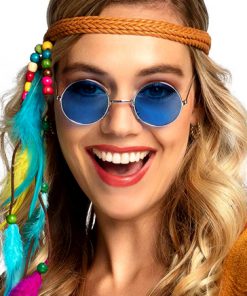 Blauwe hippie rond sixties bril