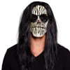 Grellig halloween masker met grijs haar