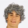Pruik licht krullen herenmodel GRIJS