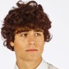 Pruik licht krullen herenmodel BRUIN