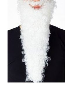 Baard wit krullend LANG