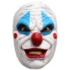 Masker horror killerclown wit blauw rood