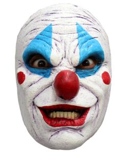 Masker horror killerclown wit blauw rood