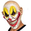 Masker killerclown wit geel volledig