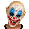 Masker killerclown wit blauw rood volledig
